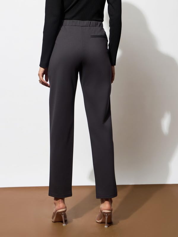 Image of Black 4-Way Stretch Tapered Pants