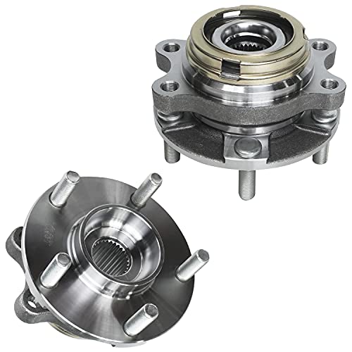 Image of Detroit Axle - Front Wheel Bearing Hubs for 03-07 Nissan Murano, 04-09 Quest, 2 Wheel Bearing & Hubs 2003 2004 2005 2006 2007 2008 2009 Replacement