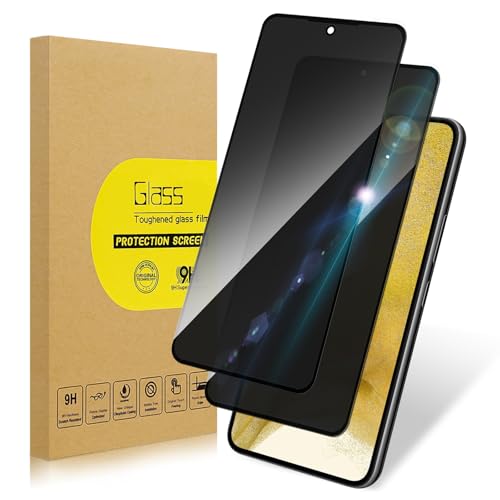 BSUWIN 2 Pack Privacy Screen Protector for Samsung Galaxy s22 |Anti-Spy Tempered Glass Anti-Scratch 9H Hardness & Easy Installation