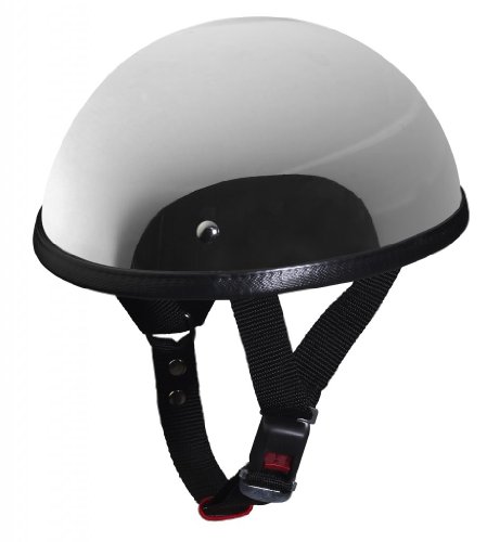 Nerve HLD-7u00a0Oldtimer NH201u00a0Moto Mofa Chopper Mil-Tecu00a0u0096u00a0Casco, cromo/plata VERS piegelt, tamaño XL