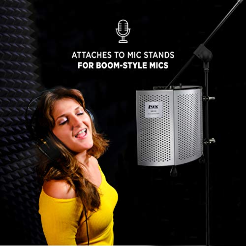 Lyxpro Sound Absorbing Acoustic Eva Foam Isolation Portable Microphone Shield, Vocal Recording Panel, Four Side Enclosed High Performance, Collapsible - Stand Mountable - Vri-50 #TOP7