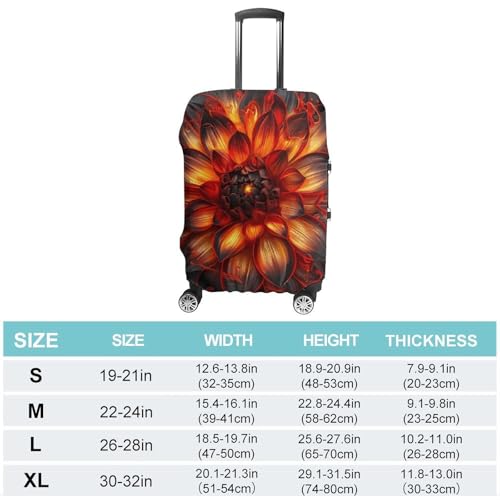 Travel Luggage Cover Elastic Suitcase Protector Anti-Scratch Washable Neon Effect Style Luggage Sleeve Tsa Approved Carry on Covers Baggage Cover Fits 18-32 Inch Luggages2