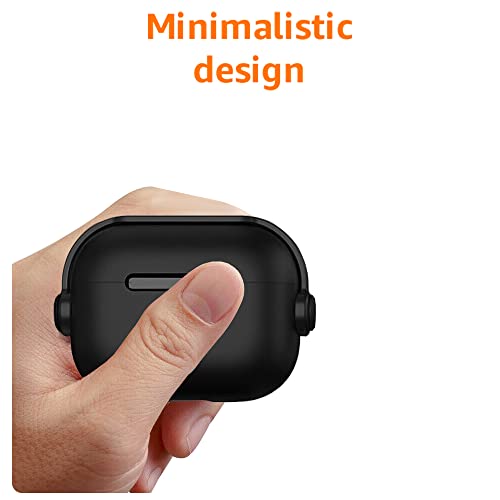 Image of Amazon Basics Tough Shockproof with Lock Cover Case Compatible with Airpods Pro 2 / Airpods Pro GEN-2 (2022) - Black