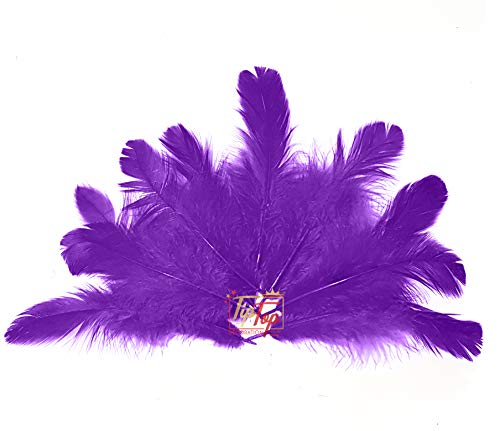 Image of TIPTOP DECORATION Natural Dyed Feathers 10 cm (80 pieces) (Violet)
