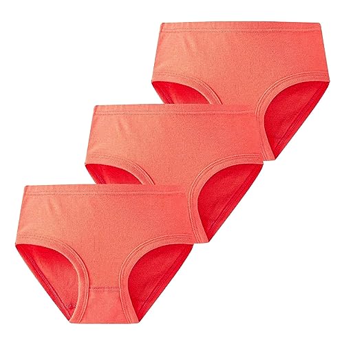 Generic Toddler Underwear Little Girl Cotton Knit Brief, Hipster, Teen Seamless Panties Solid Color 3 Pack Girls Underwear