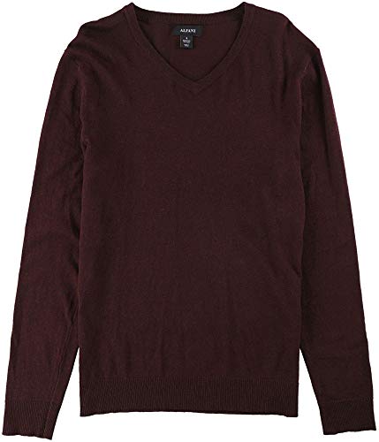 Alfani Mens Knit Pullover Sweater, Red, Medium