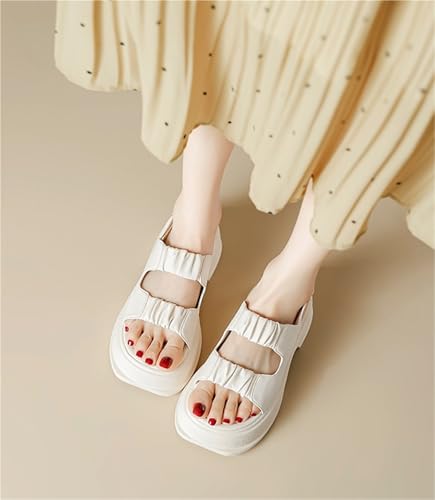 Women's Flat Sandals Open Toe Slingback Platform Sandals Adjustable Buckle For Daily Work Dressy Formal Party Wedding3