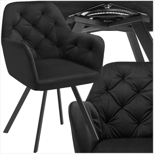 ELEGANTE DESIGN IN VELLUTO: La poltrona in velluto con braccioli e motivo trapuntato di tectake è pensato per aggiungere un tocco di eleganza e comfort alla tua casa. L'imbottitura extra spessa offre un supporto superiore, ideale per lunghe sedute. Perfetta per la sala da pranzo, soggiorno o cucina, questa poltrona combinano stile e funzionalità.