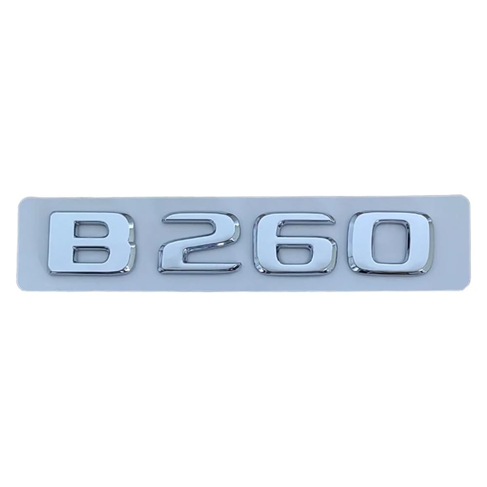 YTQMoreBNZ YYDStes ABS Chrome Black Letters Compatible With Mercedes Benz B180 B200 B220 B250 B260 W246 W245 Logo