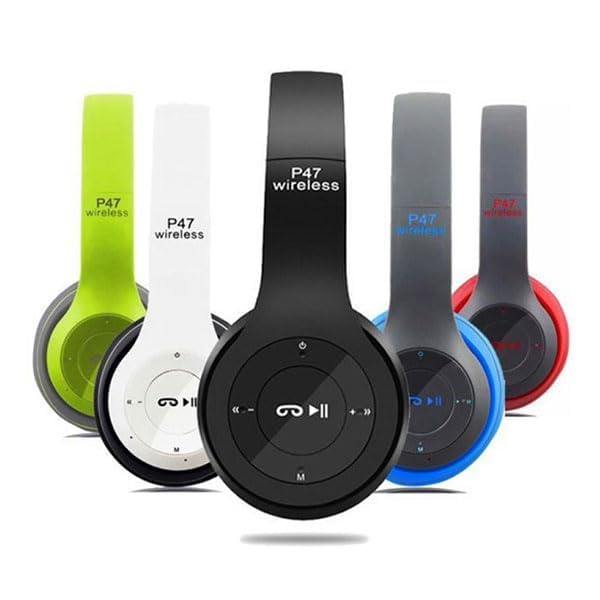 P - 57 Wireless Bluetooth Over-Ear Headphones with Mic, Foldable, Rechargeable Stereo Headset for All Smartphone, Laptop-picture-29