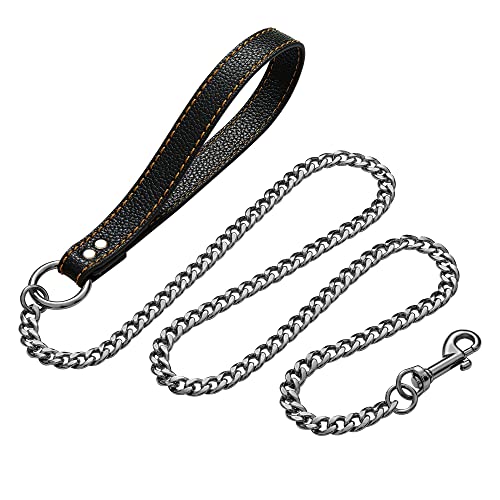 Dog Chain Leash,Chew Proof Chain For Small Medium Large Dogs 4Ft Heavy Duty 11.5Mm #TOP1