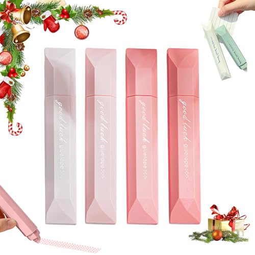 4 Pcs Double Sided Tape Roller, Gradient Color Double Sided