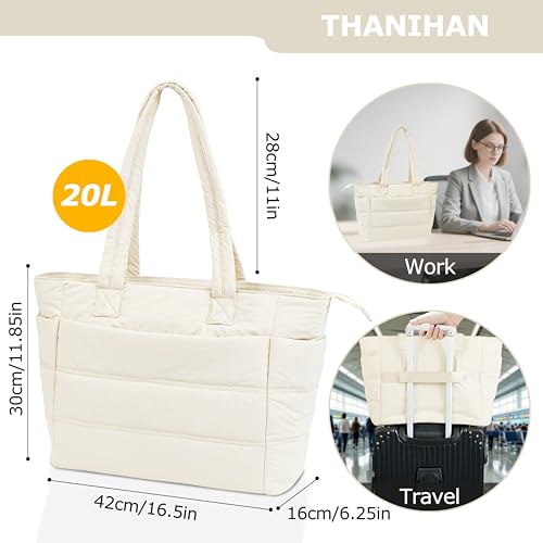 Image of Tote Bag for Women ,Travel Puffy Tote Bag For Women,Puffer Work Tote Handbag、Shoulder Bag Handbag for Travel, Work, Gym