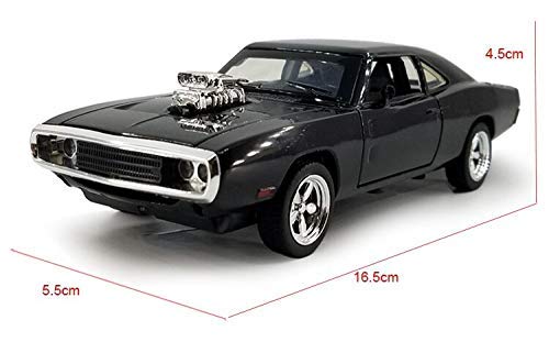 Image of Alloy Car Model Diecasts Metal Toy with Sound /Light /Pull-Back Off-Road Vehicles Car Model Collection Kids Toys Gift Multicolor Pack of 1 (1:32 Dodge Charger Black)