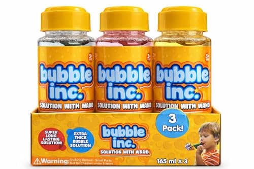 Image of Magicwand Set of 3 Bubble Bottles (165 ml Each) with Wand【Please Do Not Add Water,Use As Delivered】