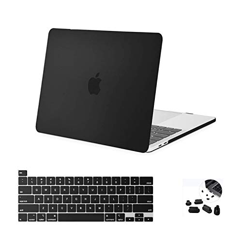 Image of Midkart Hard Shell Plastic Case Cover Compatible with MacBook Pro 16 Inch with Touch Bar and Touch ID Model A2141 Release 2019 /2020 with Silicon Key Guard and Dust Plugs, Matte Smoke Black