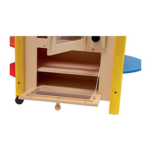 Kinderküche aus Holz mit ausklappbarer Theke, Spielspaß auf beiden Seiten, mit Waschmaschine sowie Herd und Ofen – Bild 6