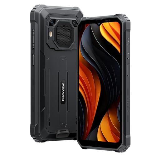 Blackview BV6200 Plus Teléfono Móvil Resistente, 24GB+256GB, Batería 11000mAh, 3W 98dB Altavoz Ultra Ruidoso, 16MP+13MP+2MP, 6.56'' HD+, Android 14 Dual SIM IP68 Smartphone Antigolpes, NFC Negro