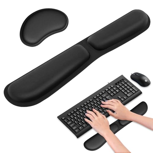 Zyiphor 2 Piezas Reposamuñecas Teclado y Ratón Reposa Muñecas para Teclado Almohadilla Raton Reposamuñecas Wrist Rest