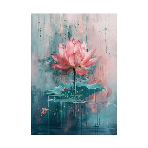 Toile non tissée art floral moderne 70x90cm impression haute définition de prestige