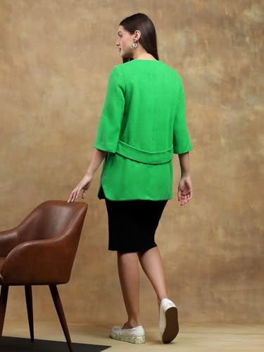 Image of KOTTY Womens Cotton Blend Standard Length Elegant Style Coat - Classic Style with Modern Detailing