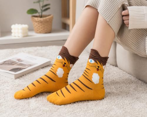 Image of Cute Animal Design Women's Socks Casual Cotton Crew Novelty Socks