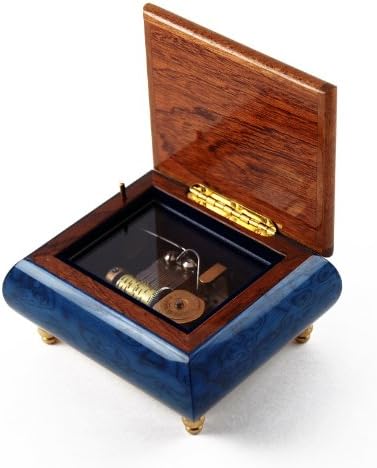 Iconic Royal Blue Lion and Crown Inlay Music Box - Many Songs to Choose - Torna A Sorrento (Return to Sorrento) image 2