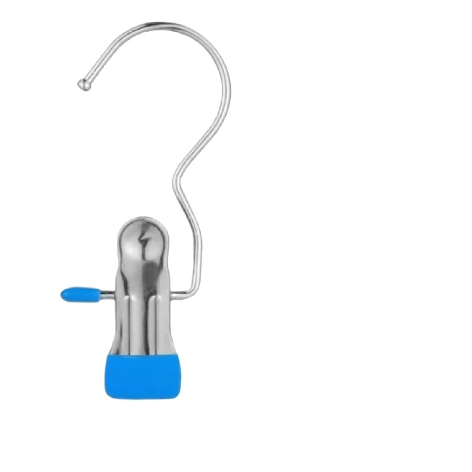 20pcs Boot Hanger Rotating Portable Space Saving Single Clips Stainless Steel Hanging Hold Clip For Closet Travel For Home(Blue)