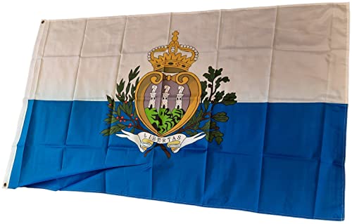 NWFlags San Marino Flag 5ft x 3ft 75d Premium Polyester Suitable For Flagpoles