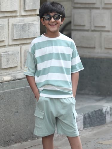 Image of Nap Chief Kids Cotton Printed Co ord Sets for Boys & Girls, T Shirt and Shorts for Casual Wear