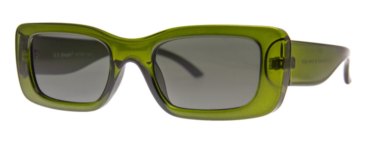 Photo 1 of A.J. Morgan Trendy Slim Sunglasses Rectangular Green 51 Millimeters