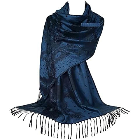 Écharpe Pashmina GFM en plumes de paon Cover