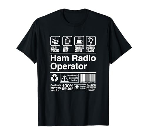 Ham Radio Operator Product Label Funny Gift Maglietta