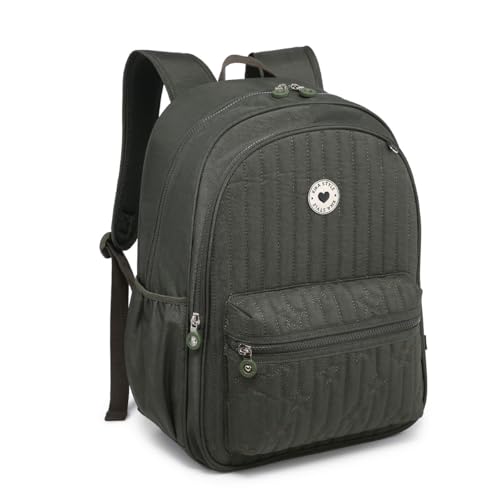 Mochila Escolar Feminina Kika Juvenil Adulta Grande Trabalho (Verde)