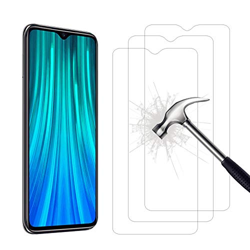 AhaSky Protector de Pantalla para Redmi Note 8 Pro Cristal Templado, Resistente a Arañazos Vidrio Templado Cristal Templado, 9H Dureza/Alta Definicion Protector para Xiaomi Redmi Note 8 Pro-3Piezas
