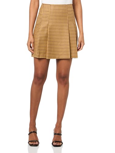 HUGO, Roballo Mini Check Skirt, Butternut Check, 2