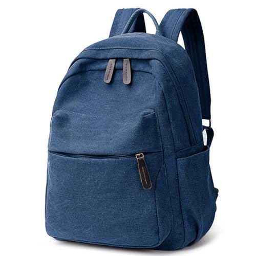 Sac à dos d'école bleu lac avec sangle réglable pour livre et cahier