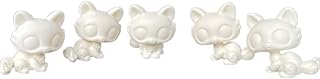 LPSCB 5pcs/Lot Crouching Cat White Base for Pet Shop Custom DIY Paint Design Your Pet