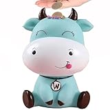 Banque de pièces de monnaie pour économiser, mignonne pièce de vache animale, adorable organisateur d'argent pour chambre à coucher, grotte, commode, dortoir, appartement