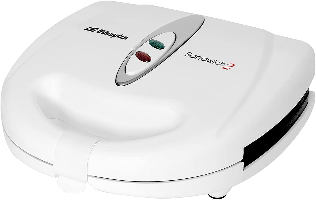 SANDWICHERA ORBEGOZO SW 5000 BLANCA - 800W - 2 SANDWICHES - REVESTIMIENTO ANTIADHERENTE