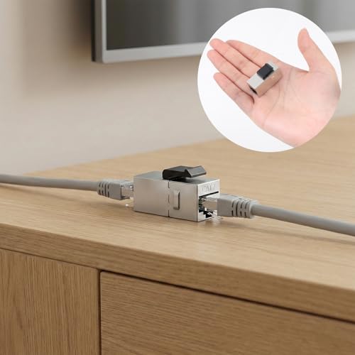 2 Pack Acoplador Keystone CAT7 RJ45 Plata miniatura 6