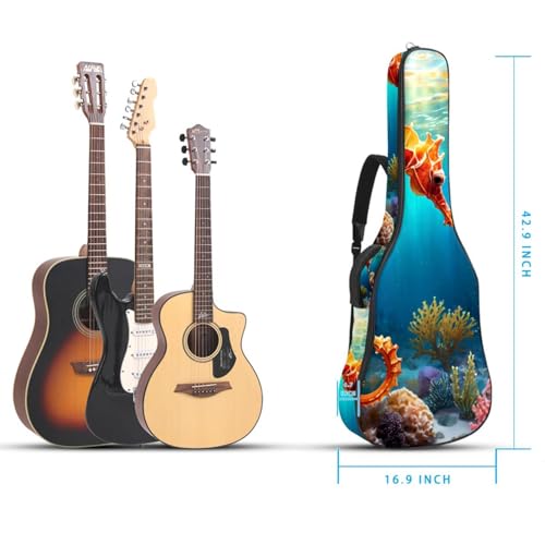 Housse de protection guitare multicolore imperméable à plusieurs poches