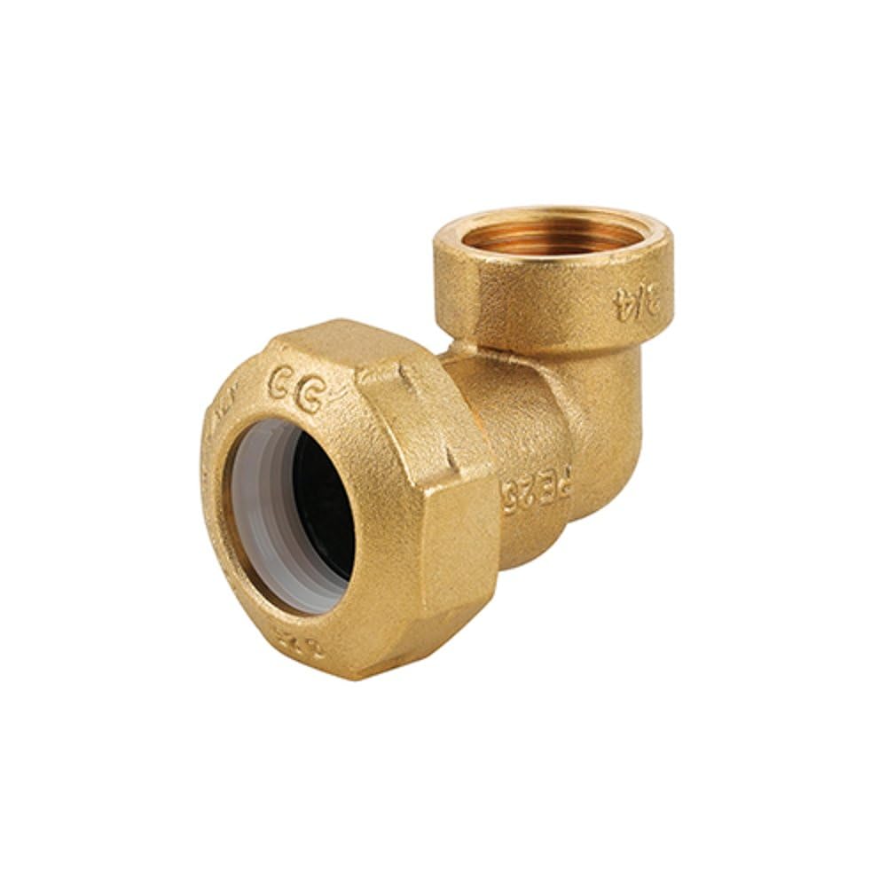 1 PZ GOMITO FEMMINA IN OTTONE PER TUBO PE 2" x 63 NextradeItalia Mod.FERX.DIATTX-CGNNA-NLDT