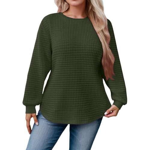Pull-Over à Carreaux doux et confortable avec un ourlet arrondi