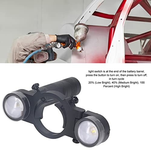 Image of 3 Gear Universal Paint Spray Guns Light(28 to 42mm Diameter), Car Electric Paint Guns Lamp with 4 Light Cover and 2 Batteries, for Car and Home Decorating