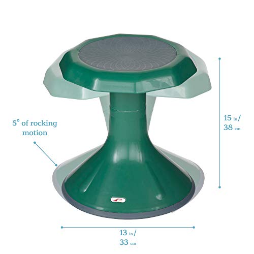 Image of ECR4Kids ACE Active Core Engagement Wobble Stool, 15-Inch Seat Height, Flexible Seating, Green