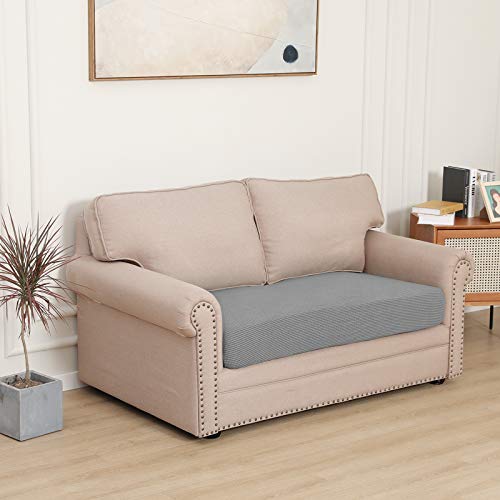 Image of Easy-Going Stretch 1 Piece Loveseat Couch Cushion Cover for Sofa