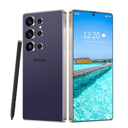 Ofinsut I25 Ultra 5G Unlocked Smartphone,12GB+512GB Fully Cell Phone for Android 14, 6.99' Unlocked Cell Phone, 7000mAh, 68MP+108MP Dual Camera/Dual SIM/Fingerprint Lock/Face (Deep Purple)