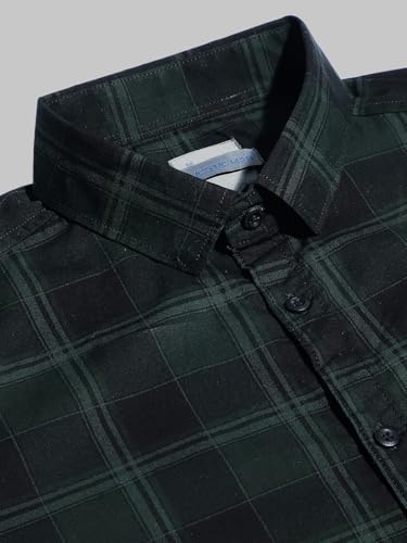 Image of Majestic Man Comfort Cotton Slim Fit Checked Casual Shirt for Men