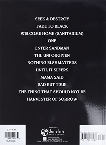 Best Of Metallica [Lingua Inglese]: Piano, Vocal